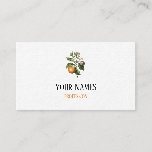 ORANGE BLOSSOM BOTANICAL BUSINESS CARD BY REDOUTÉ VISITENKARTE (Vorderseite)
