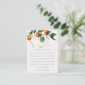 Orange Blossom Botanisches Rezept Brie Begleitkarte (Stehend Vorderseite)