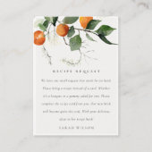 Orange Blossom Botanisches Rezept Brie Begleitkarte (Vorderseite)