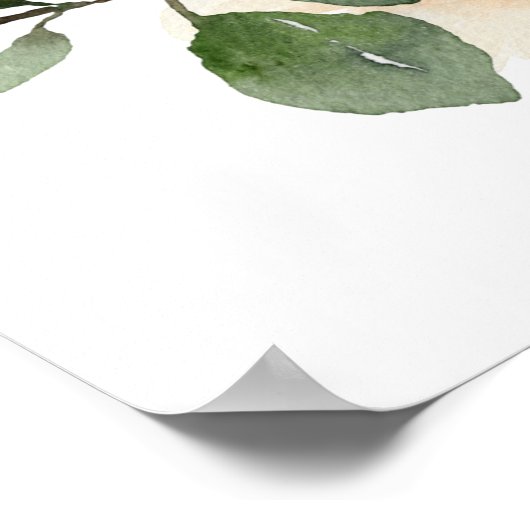 Orange Blossom Brautparty Begrüßungszeichen Poster (Ecke)