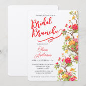 Orange Blossom Brautparty Einladung (Vorne/Hinten)