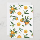 Orange Blossom Bridal Brunch und Bubbly Mimosa Einladung (Rückseite)