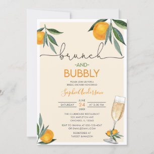 Orange Blossom Bridal Brunch und Bubbly Mimosa  Einladung