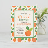 Orange Blossom Bridal Dusche Einladung (Stehend Vorderseite)