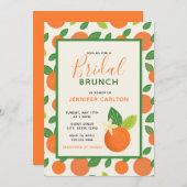 Orange Blossom Bridal Dusche Einladung (Vorne/Hinten)