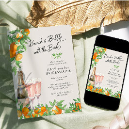 Orange Blossom Bridesmaids Brunch und Bubbly Einladung