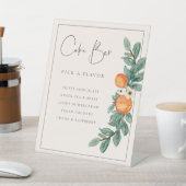 Orange Blossom Cake Bar Wedding Food Table Zeichen Sockelschild (In SItu)