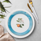 Orange Blossom Chic Baby Shower Pappteller