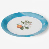 Orange Blossom Chic Baby Shower Pappteller (Schrägansicht)