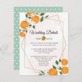 Orange Blossom Citrus Wedding Details Umschließung RSVP Karte (Vorne/Hinten)