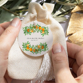 Orange Blossom Citrus Wedding Geschenkanhänger