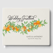 Orange Blossom Elegant Citrus Wedding Gästebuch (Vorderseite)