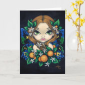 "Orange Blossom Fairy" Grußkarte Karte (Gelbe Blume)