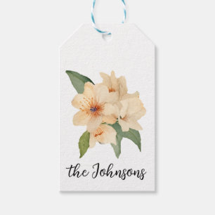 Orange Blossom Floral Geschenktasten Geschenkanhänger