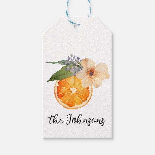 Orange Blossom Gift Tags Geschenkanhänger (Vorderseite)