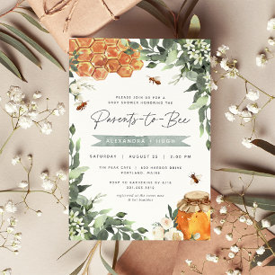 Orange Blossom Honey Bee Baby Dusche Einladung