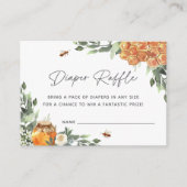 Orange Blossom Honey Bee Baby Dusche Windelwanne Begleitkarte (Vorderseite)