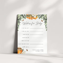 Orange Blossom Honey Bee Baby Showcard