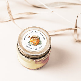 Orange Blossom Honey Bee Brautparty Bevorzugung Runder Aufkleber