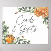 Orange Blossom Honey Bee Cards & Geschenke Poster (Vorne)