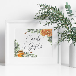 Orange Blossom Honey Bee Cards & Geschenke Poster