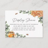 Orange Blossom Honey Bee Display Dusche Begleitkarte (Vorderseite)