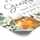 Orange Blossom Honey Bee Foto Guestbook Sign Poster (Ecke)