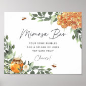 Orange Blossom Honey Bee Mimosa Bar Poster (Vorne)