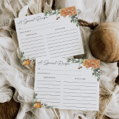 Orange Blossom Honey Bee Recipe Card Postkarte