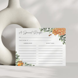 Orange Blossom Honey Bee Recipe Card Postkarte