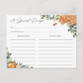 Orange Blossom Honey Bee Recipe Card Postkarte (Vorderseite)