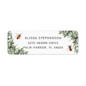 Orange Blossom Honey Bee Rücksendeadresse (Vorne)