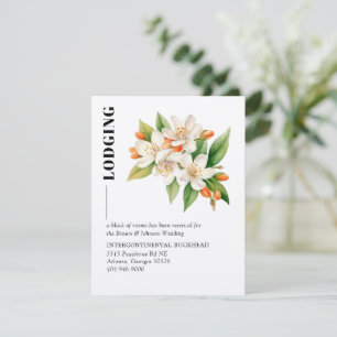 Orange Blossom & Jasmine Blooms Umschließungskarte Begleitkarte
