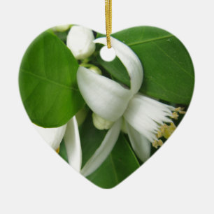 Orange Blossom Keramik Ornament