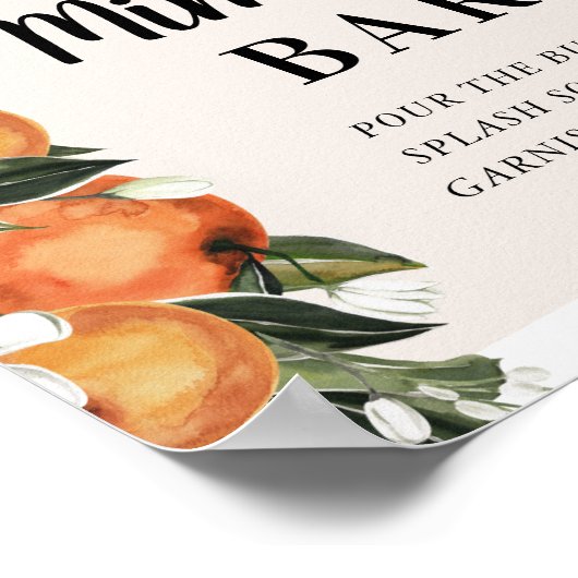 Orange Blossom Mimosa Bar Duschgel Poster (Ecke)
