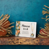 Orange Blossom Mimosa Bar Fotoplatte (Seite)