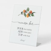 Orange Blossom Mimosa Bar Sign Sockelschild (Vorderseite)
