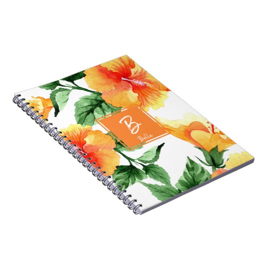 Orange-Blossom Monogramm Notizblock (Rechte Seite)