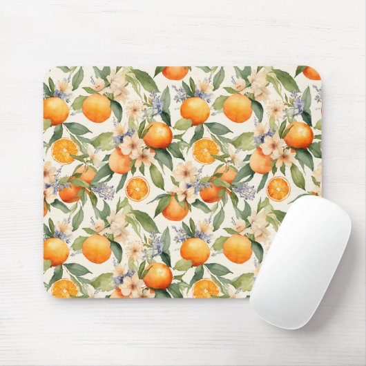 Orange Blossom Mouse Pad Mousepad (Mit Mouse)