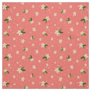 Orange Blossom Muster Stoff
