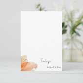 Orange Blossom Personalisiert Wedding Dankeskarte (Stehend Vorderseite)