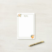 Orange Blossom Post It Notes Post-it Klebezettel (Auf Schreibtisch)