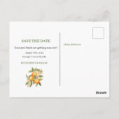 Orange Blossom Save the Date Postkarte (Rückseite)