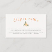 Orange Blossom Spring Baby Duschdusche Windel Raff Begleitkarte (Vorderseite)