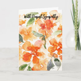 Orange Blossom Sympathy Card Feiertagskarte
