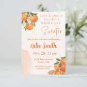 Orange Blossom Themendusche laden ein Einladung (Stehend Vorderseite)