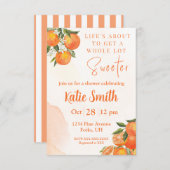 Orange Blossom Themendusche laden ein Einladung (Vorne/Hinten)