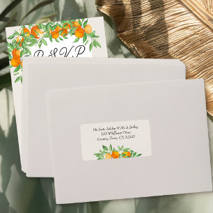 Orange Blossom UAWG Envelope-Adresse Adressaufkleber