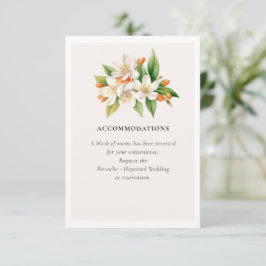 Orange Blossom und Jasmine Wedding Begleitkarte