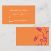 Orange-Blossom-Verschlusskarte Begleitkarte (Vorne/Hinten)